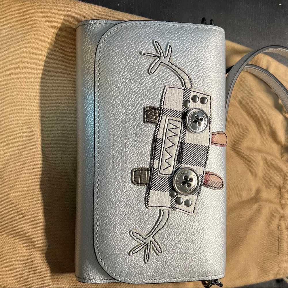 Burberry Silver leather wallet on chain - image 2