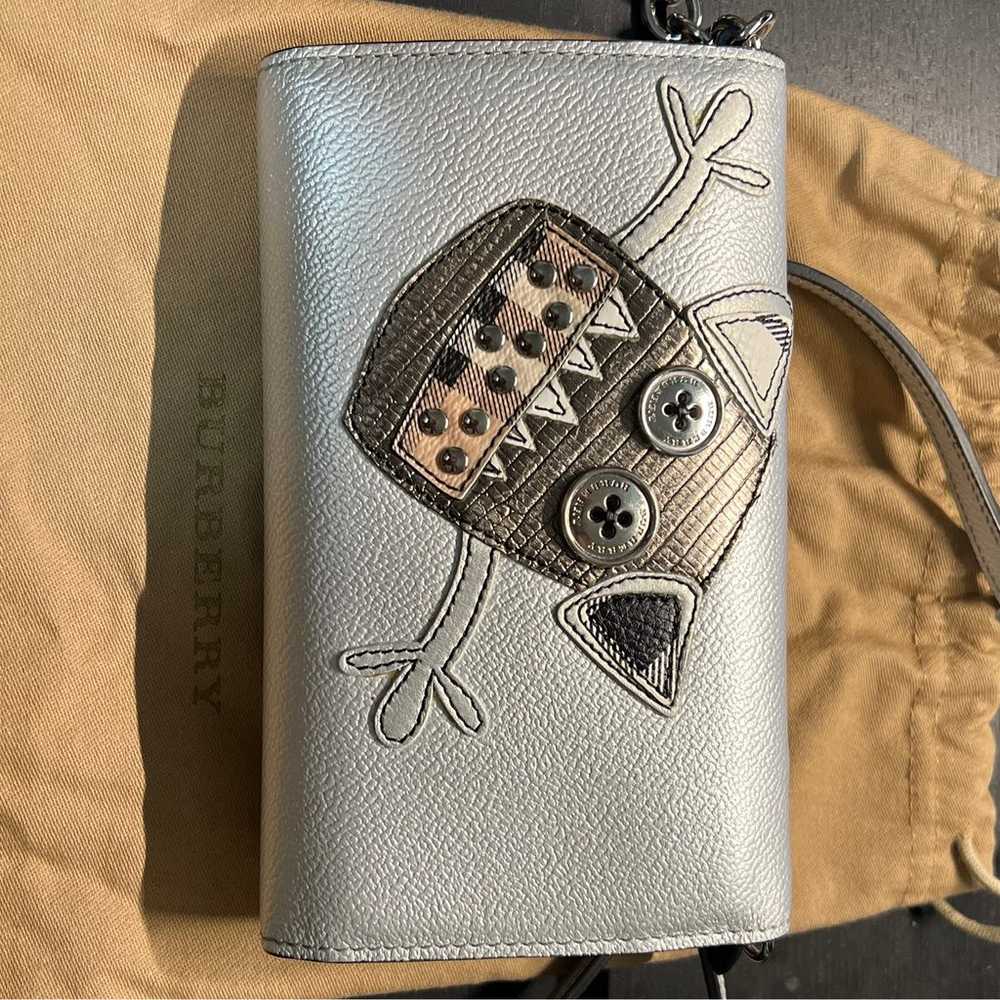Burberry Silver leather wallet on chain - image 3