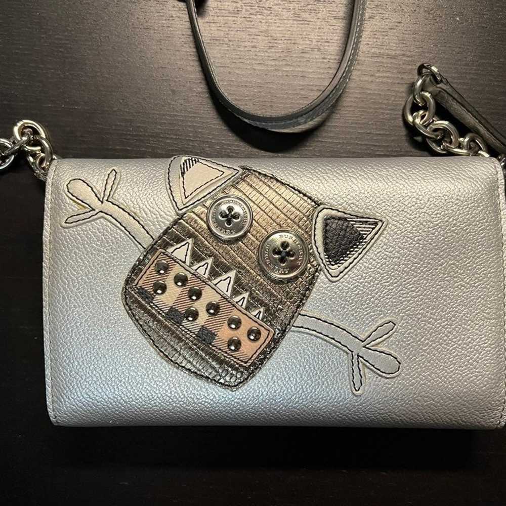 Burberry Silver leather wallet on chain - image 4