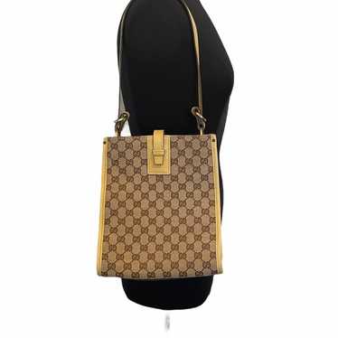 Gucci Gg Canvas Handbag One Shoulder Beige/Yellow