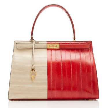 Tory burch red and tan bag
