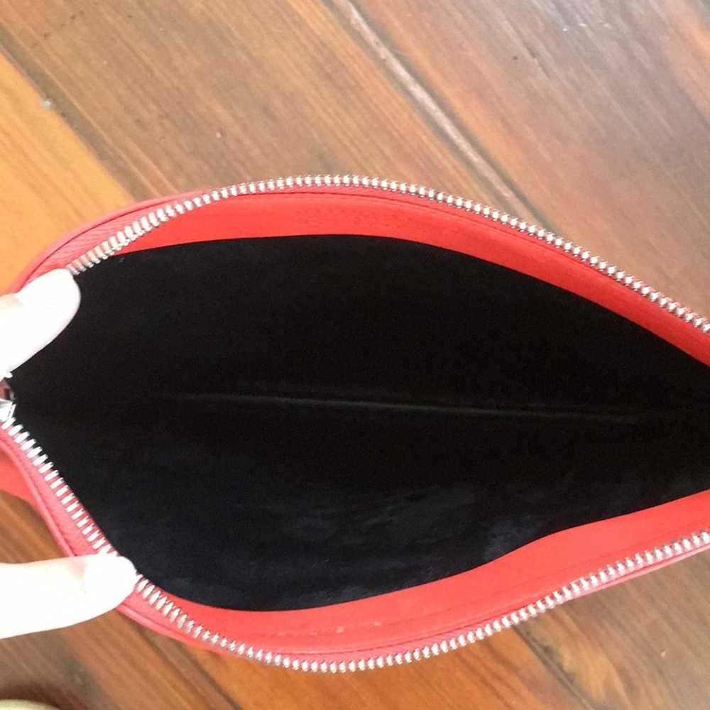 Balenciaga leather logo zipper pouch clutch bag - image 5