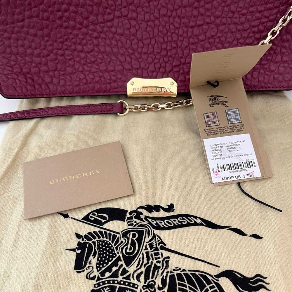 Authentic Burberry Leather Sholder Bag/Clutch wit… - image 10