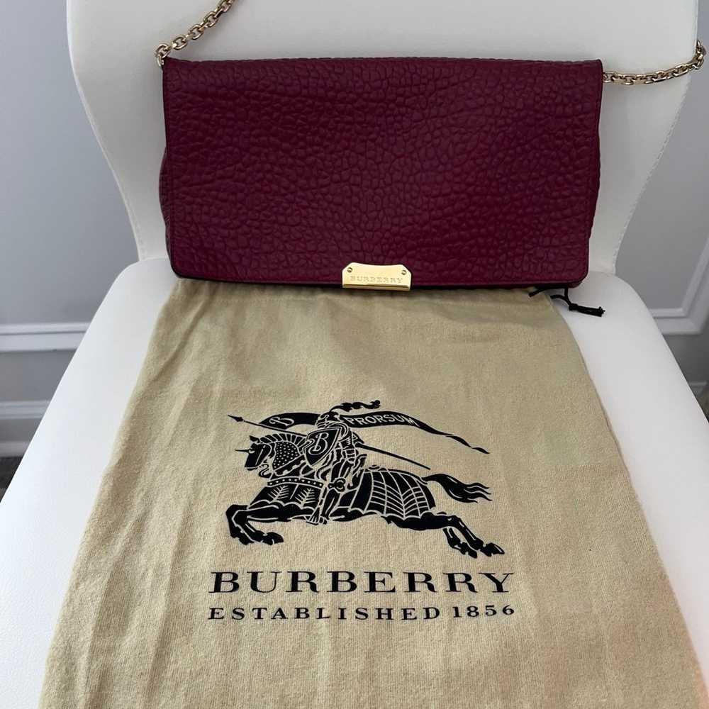 Authentic Burberry Leather Sholder Bag/Clutch wit… - image 2