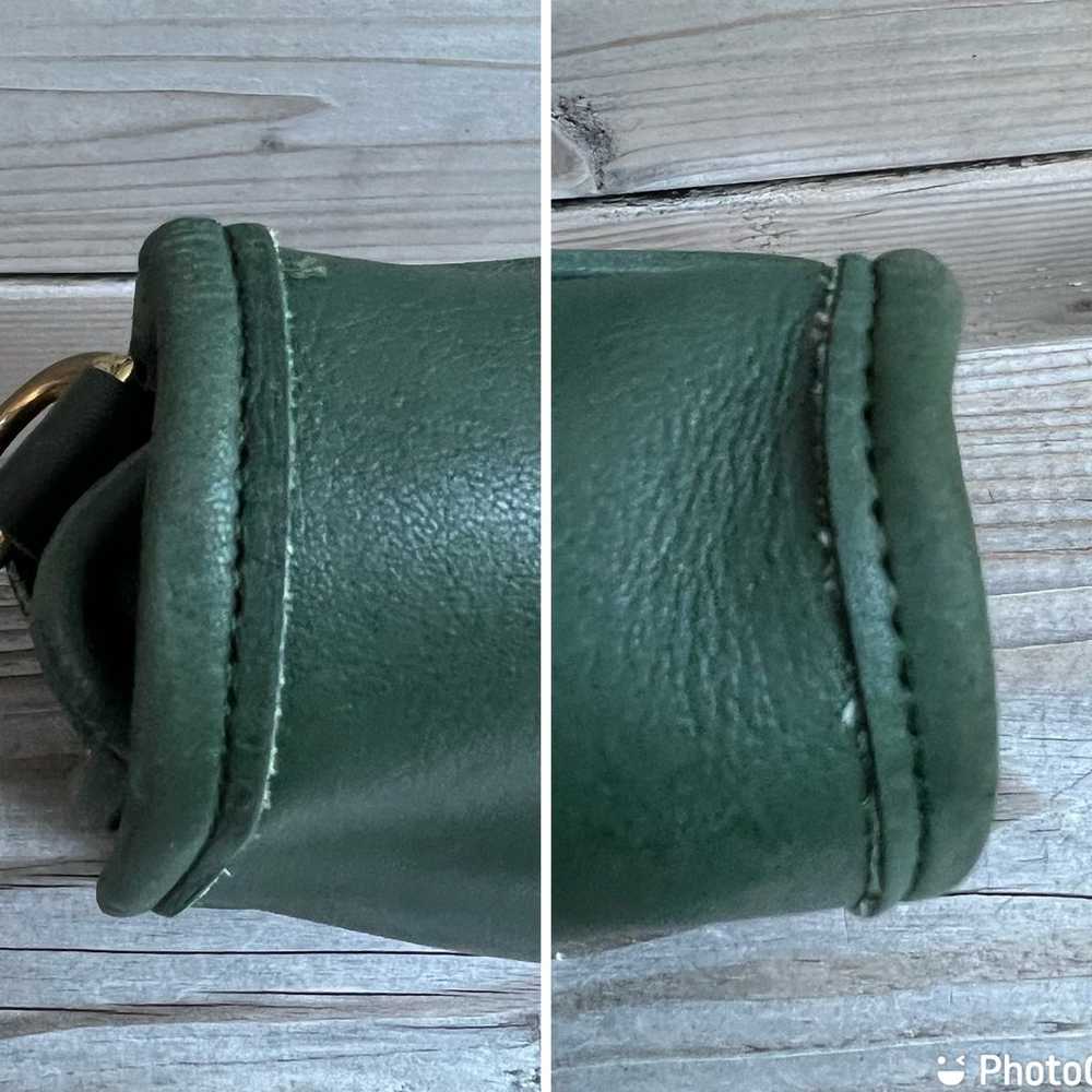 Bottle Green Vintage Coach Penny Pocket Clutch Pu… - image 7