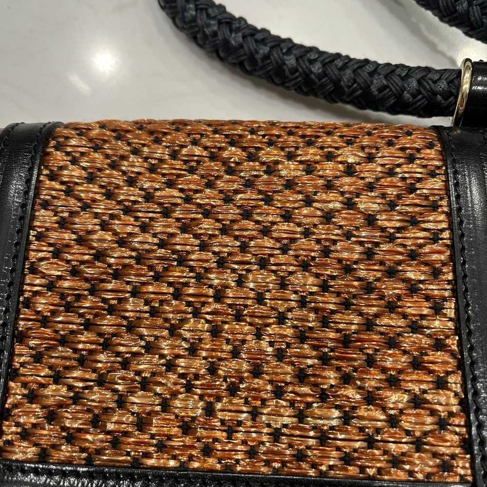 BURBERRY Prorsum leather and raffia Woven Detail … - image 12