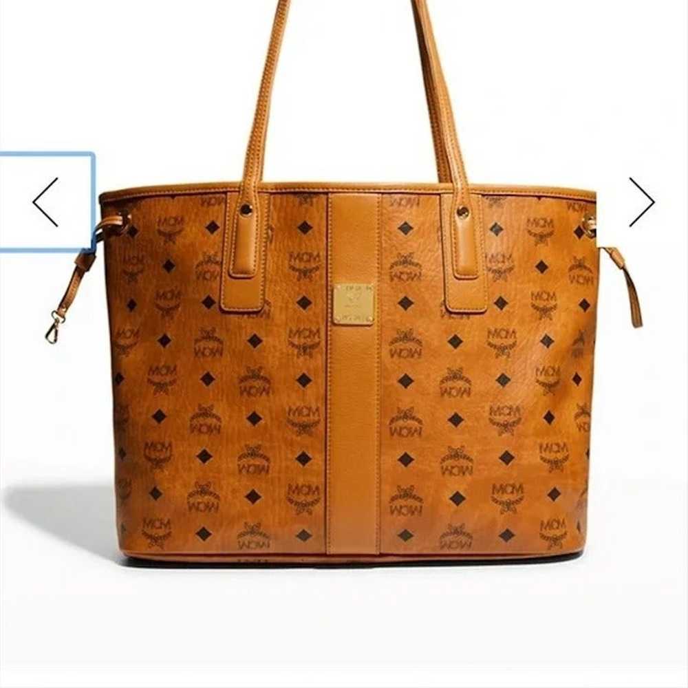 MCM Medium Reversible Liz Tote Shopper Cognac Wit… - image 4