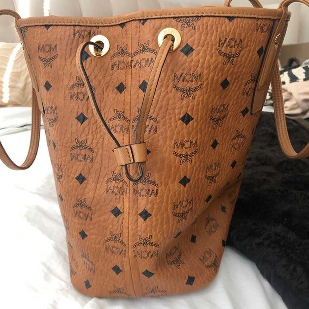 MCM Medium Reversible Liz Tote Shopper Cognac Wit… - image 7