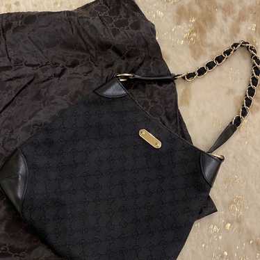 Gucci Black Canvas, Leather Shoulder Bag - image 1