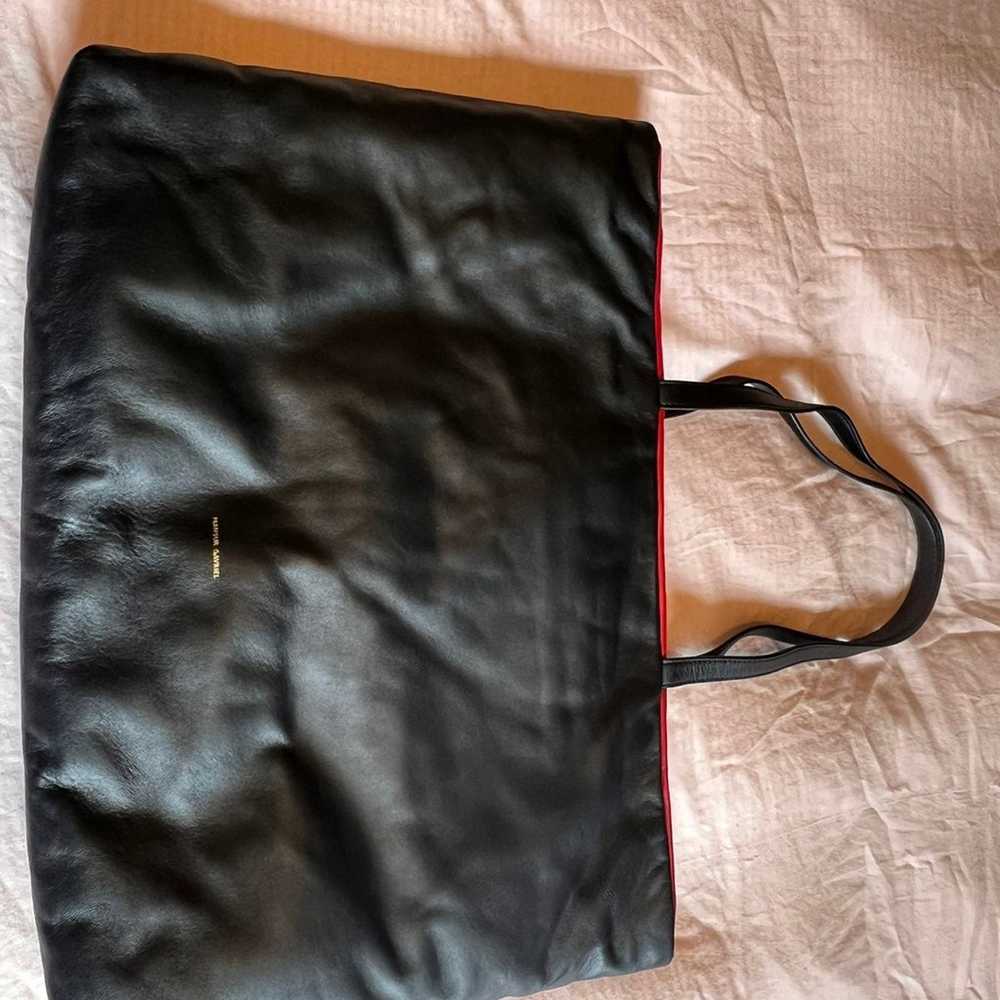 Mansur Gavriel Leather  Reversible Pillow Tote Bl… - image 4