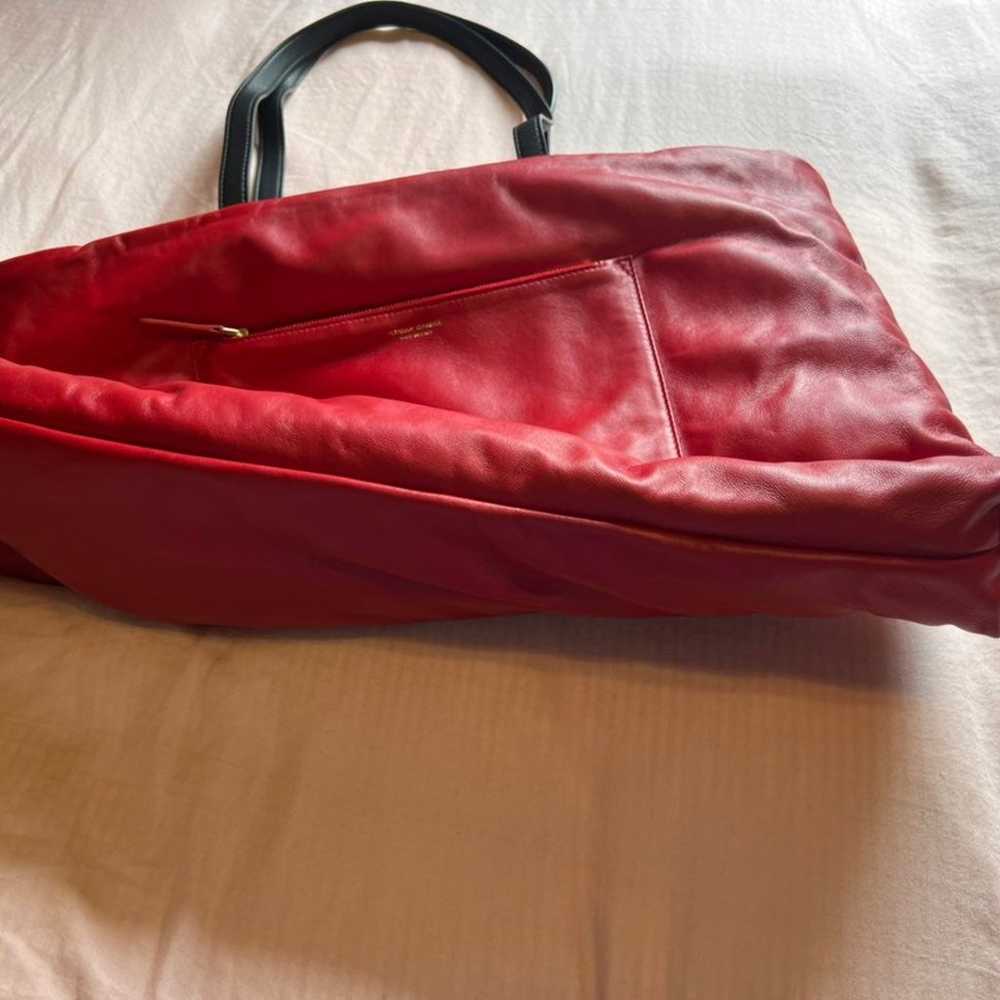Mansur Gavriel Leather  Reversible Pillow Tote Bl… - image 6
