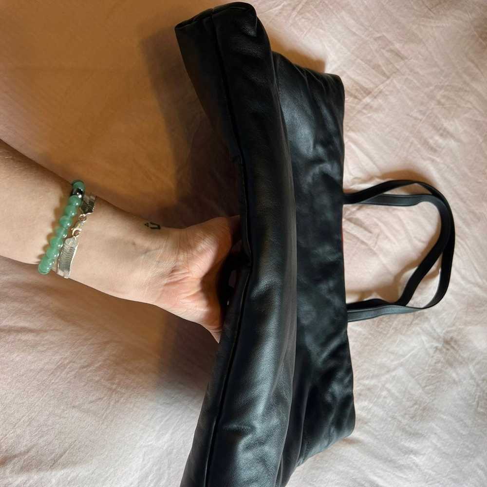 Mansur Gavriel Leather  Reversible Pillow Tote Bl… - image 7