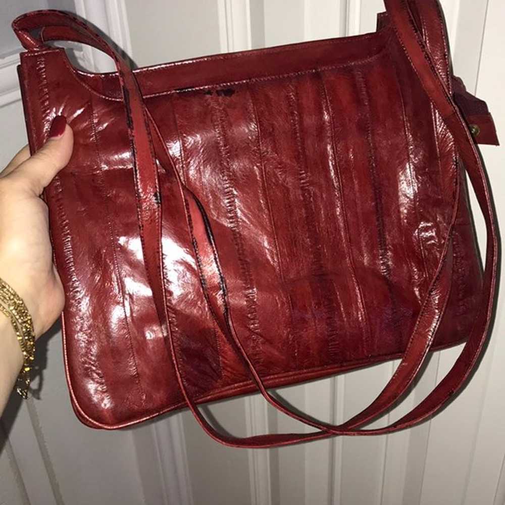 Vintage Pristine Condition Eel leather p - image 3