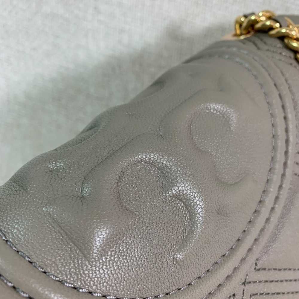 Tory Burch Gray Small Soft Fleming Bag - image 11