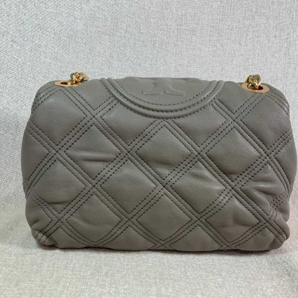 Tory Burch Gray Small Soft Fleming Bag - image 6