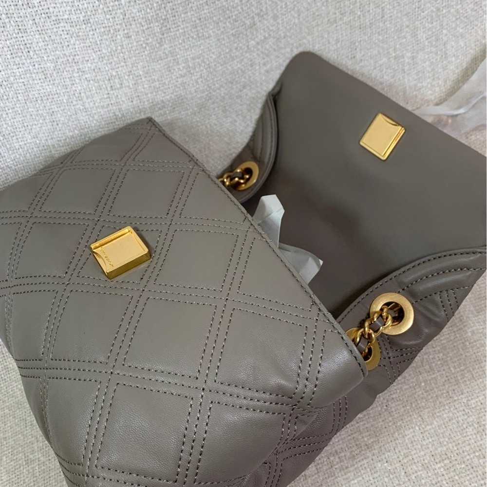 Tory Burch Gray Small Soft Fleming Bag - image 8