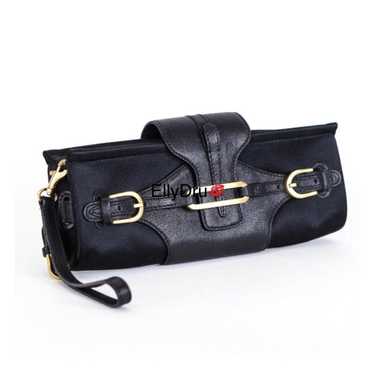 Jimmy Choo Ciggy Black Satin Clutch