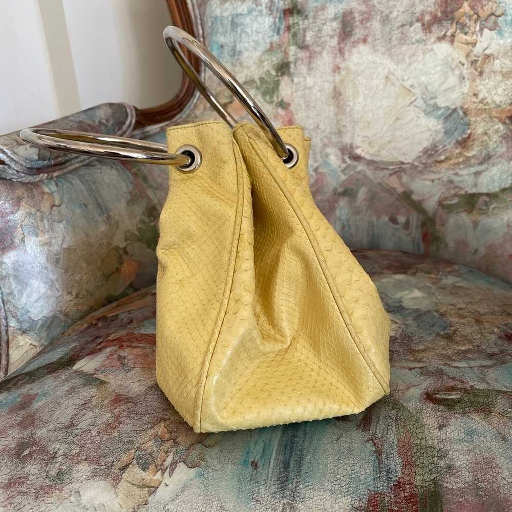 Suarez yellow snakeskin leather exotic bag - image 2