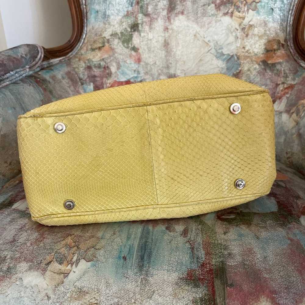 Suarez yellow snakeskin leather exotic bag - image 3
