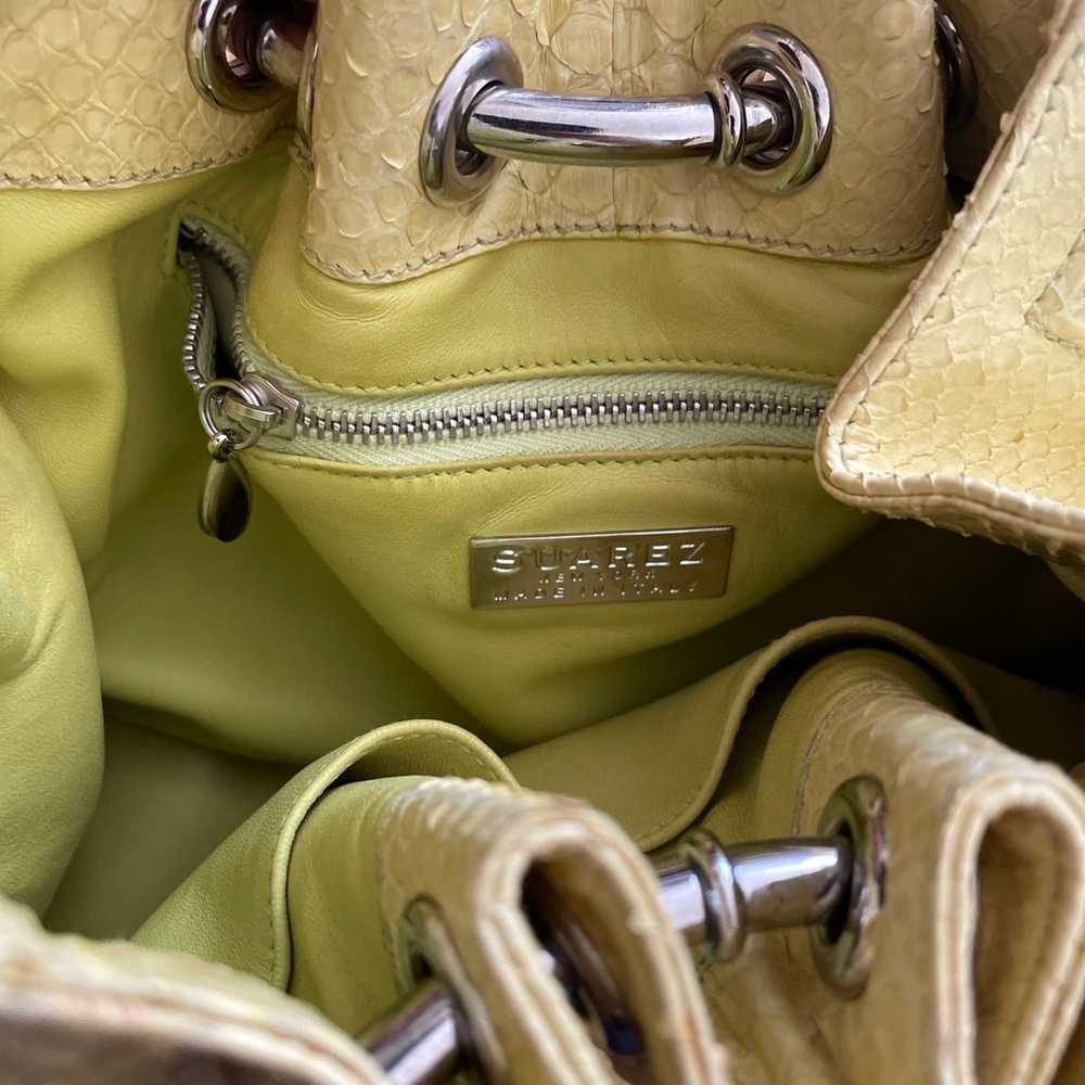 Suarez yellow snakeskin leather exotic bag - image 4