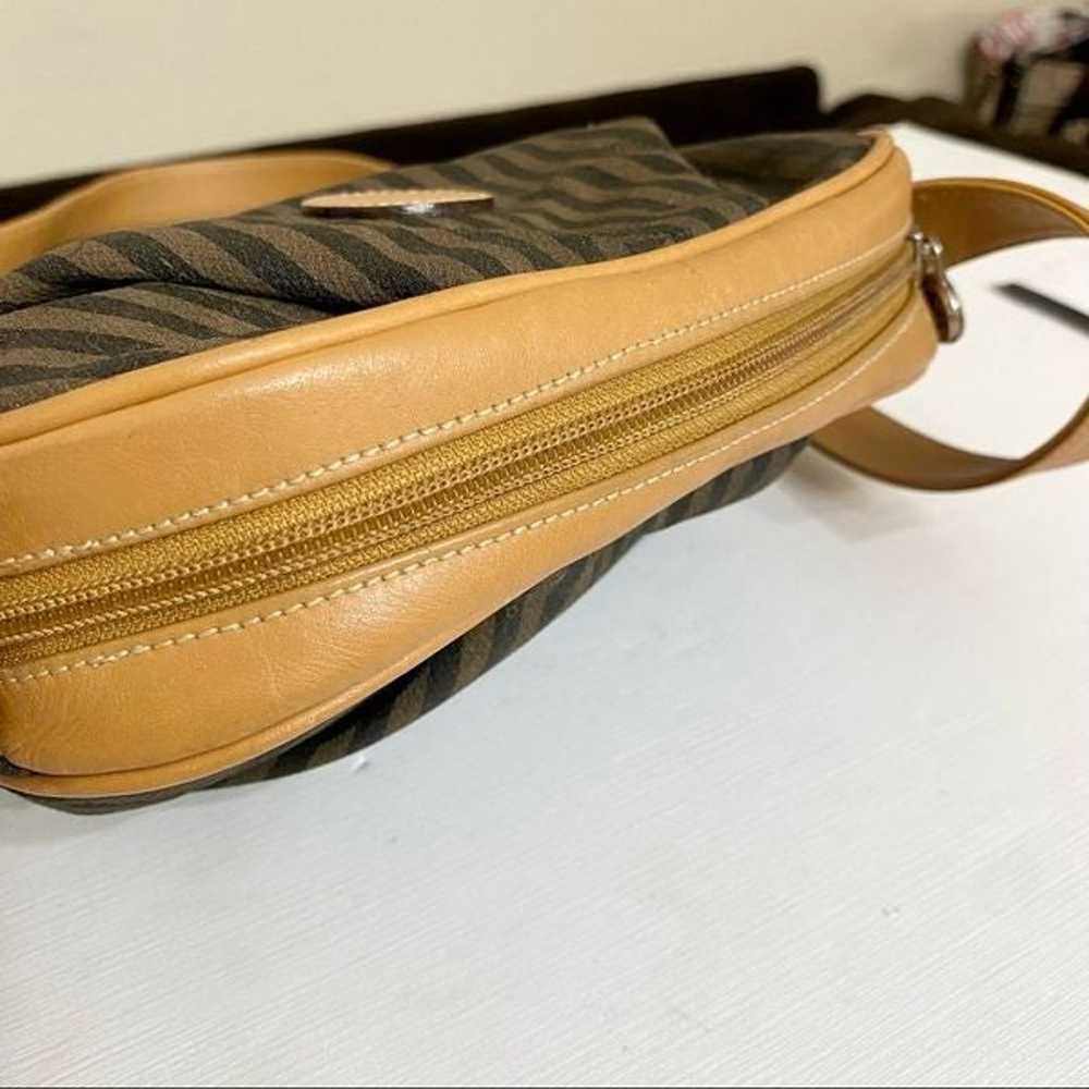 FENDI Pequin Shoulder Bag Coated Canvas/Leather - image 11