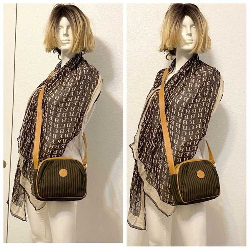 FENDI Pequin Shoulder Bag Coated Canvas/Leather - image 4