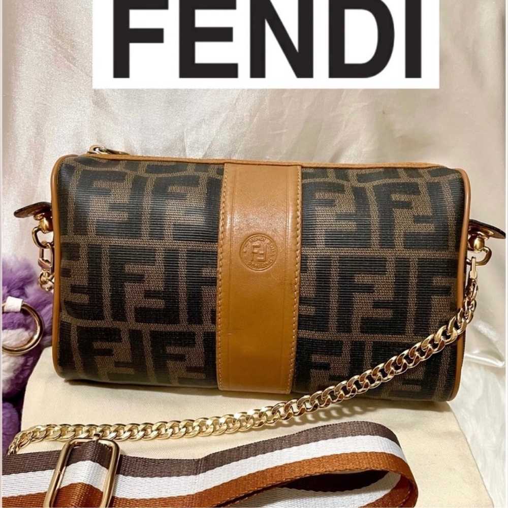 ♥️Auth♥️VTG FENDI Zucca Zucchino FF Logo Monogram… - image 1