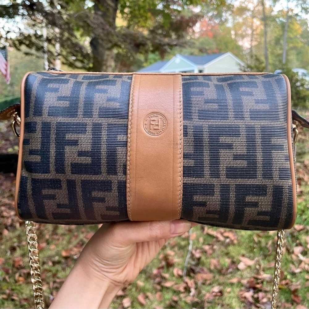 ♥️Auth♥️VTG FENDI Zucca Zucchino FF Logo Monogram… - image 5