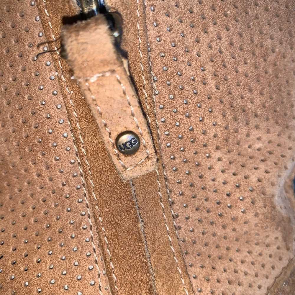 UGG Perforated Chestnut Suede Side Zipper Boots l… - image 10