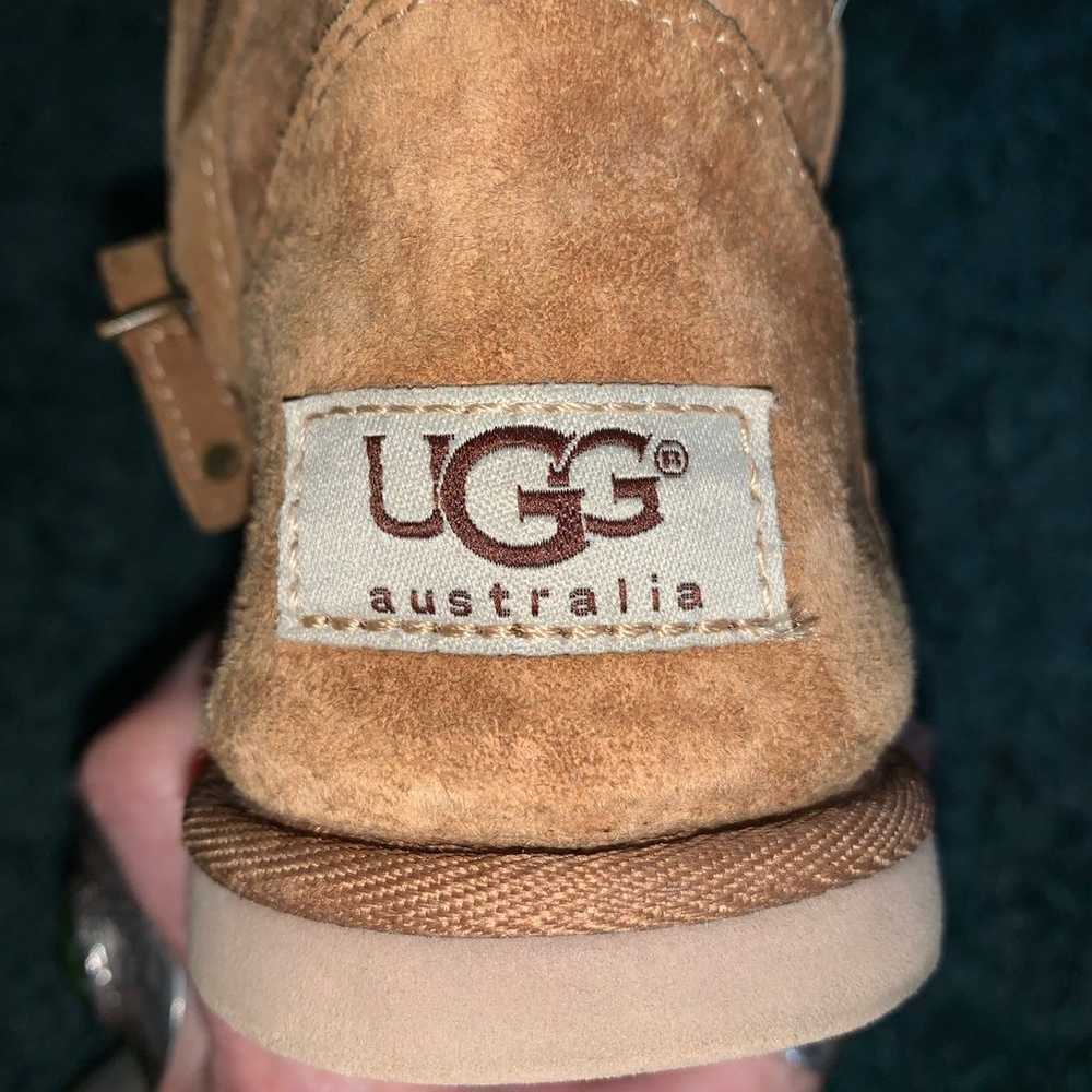 UGG Perforated Chestnut Suede Side Zipper Boots l… - image 12