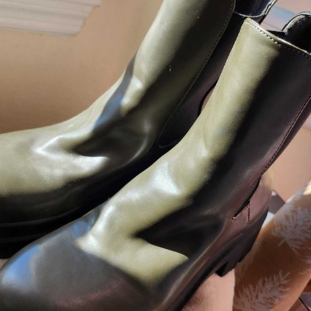 Green Zara Chunky Chelsea boots - image 5