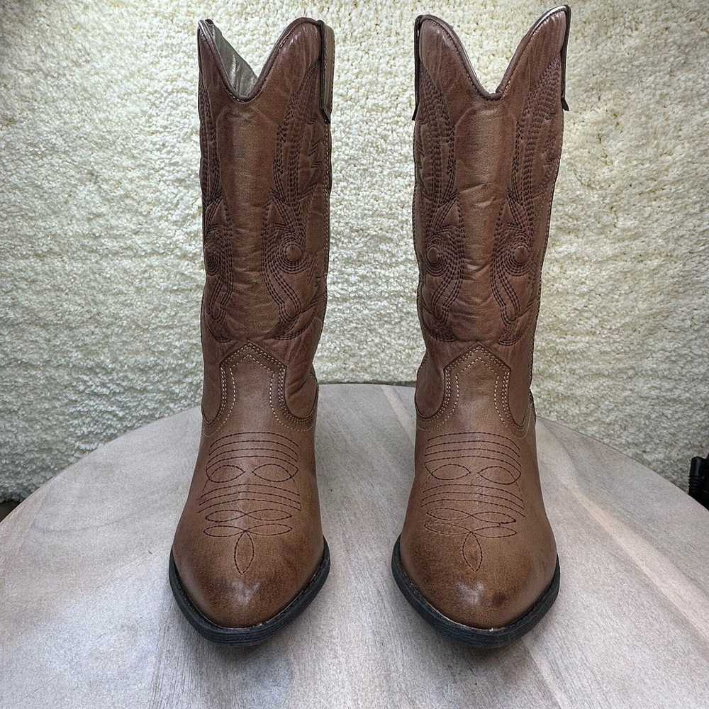 Coconuts Gaucho Womens Size 8.5 Cowboy Boots Brow… - image 2