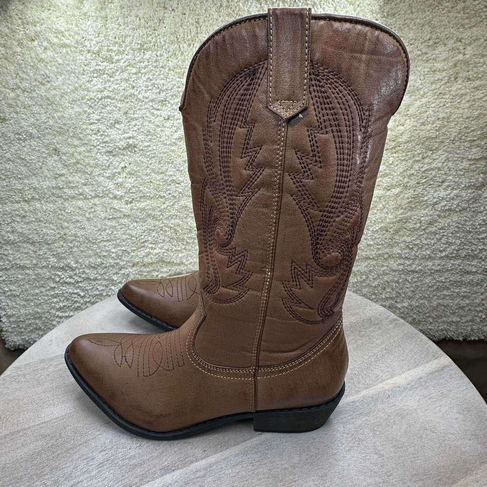 Coconuts Gaucho Womens Size 8.5 Cowboy Boots Brow… - image 4
