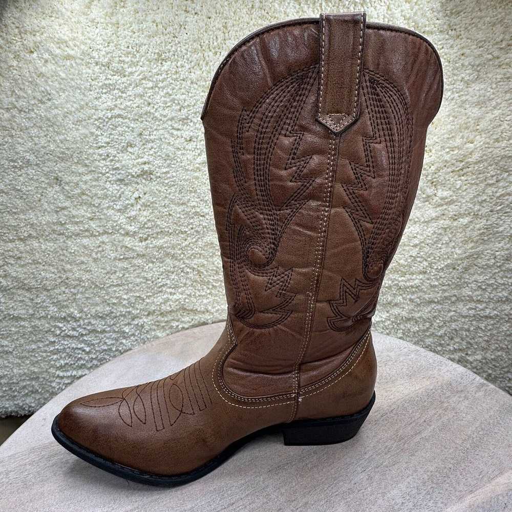 Coconuts Gaucho Womens Size 8.5 Cowboy Boots Brow… - image 5