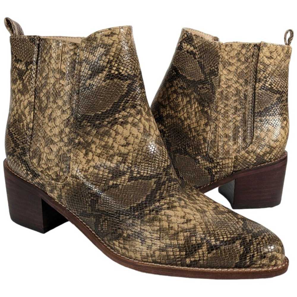 Arider Girl Snake Skin Ankle Boots Booties Womens… - image 1