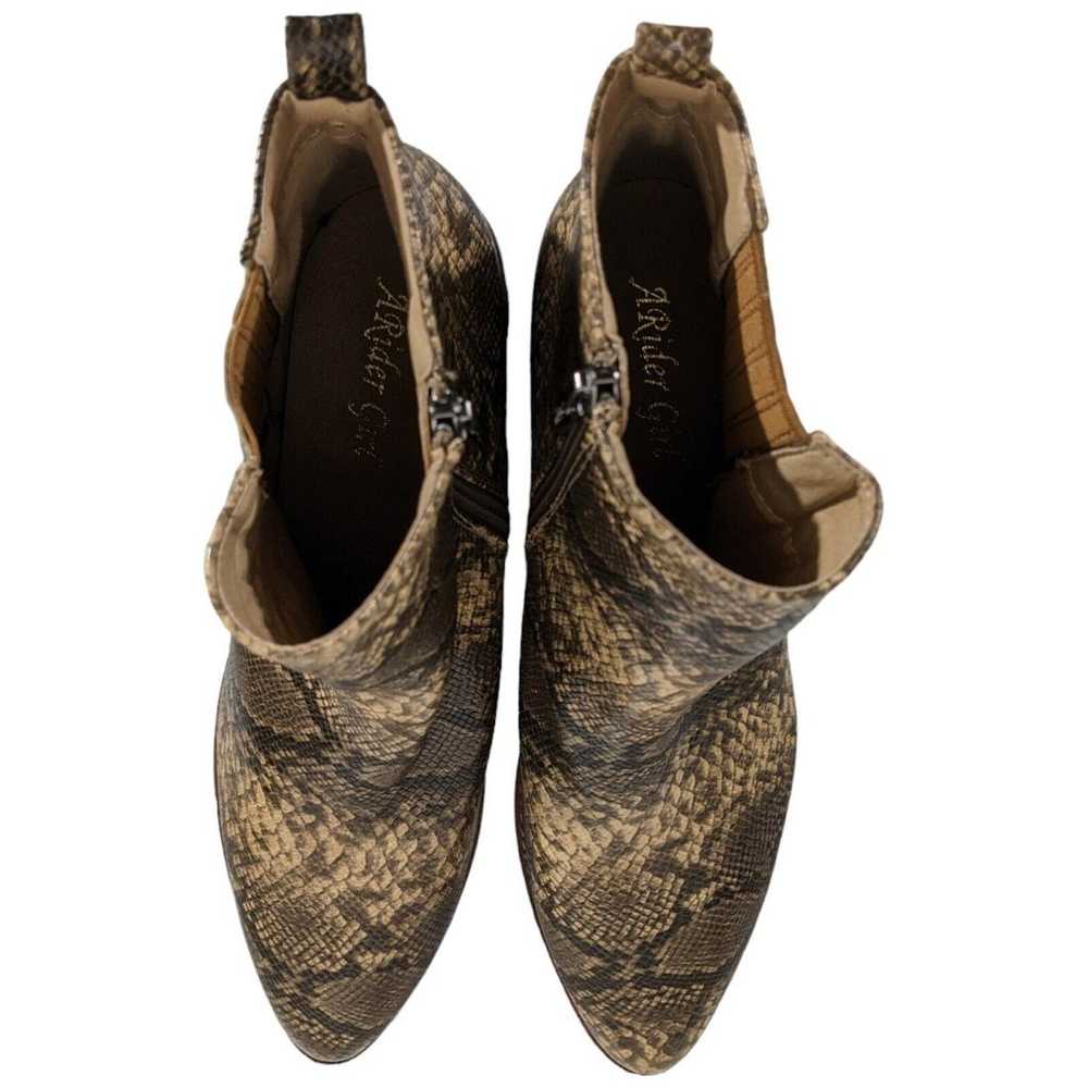 Arider Girl Snake Skin Ankle Boots Booties Womens… - image 8