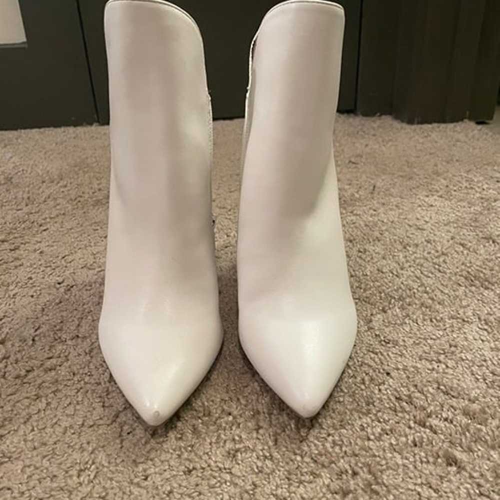 Tall white heel boots - image 4