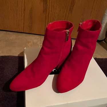 Red Suede Ladies Boots
