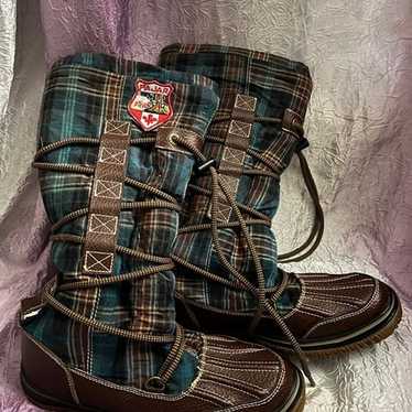 Pajar plaid winter boots