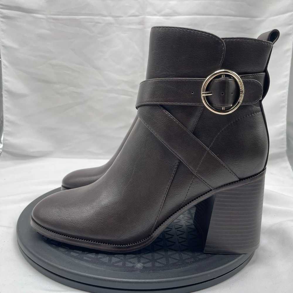 NEW Nine West Brown Leather Heeled Women's Ankle … - image 1