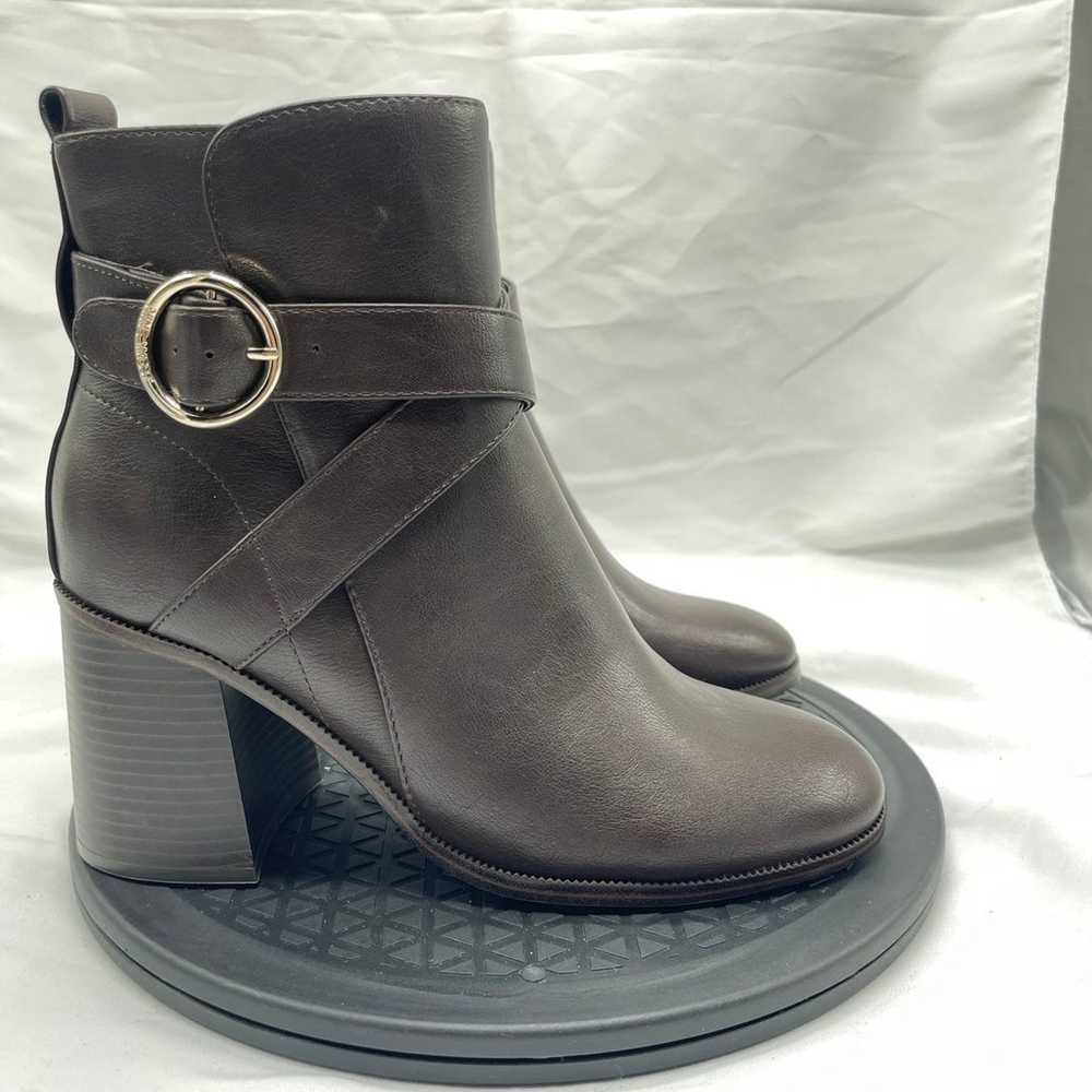 NEW Nine West Brown Leather Heeled Women's Ankle … - image 2