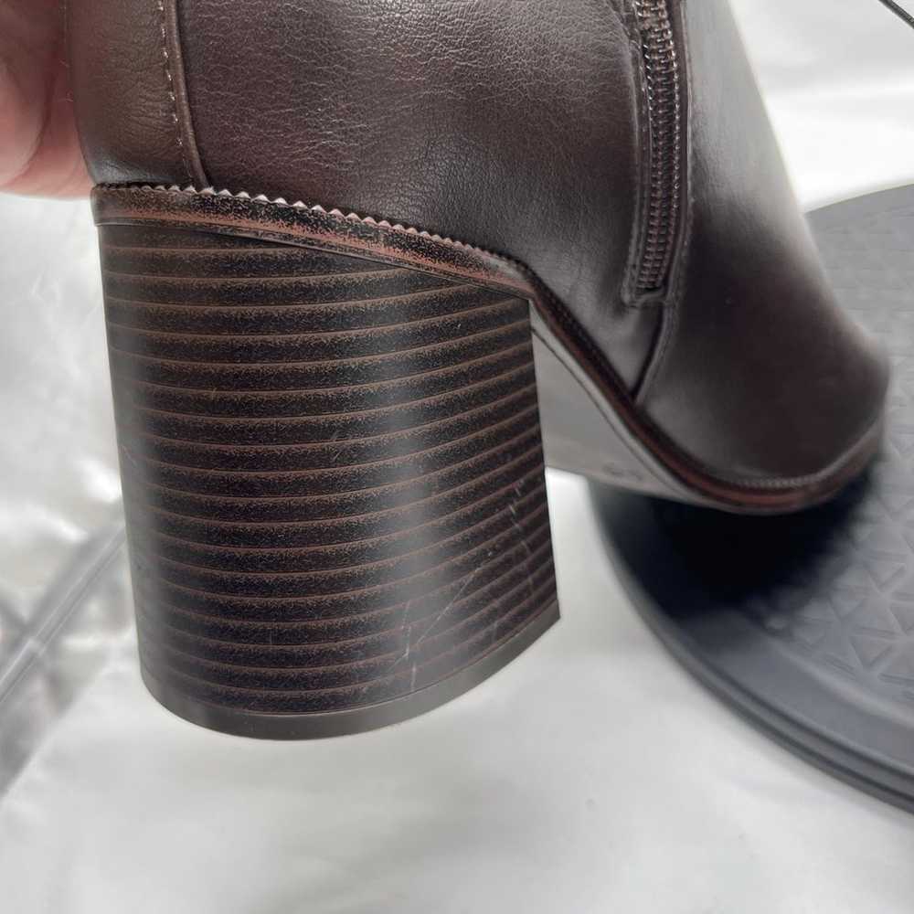 NEW Nine West Brown Leather Heeled Women's Ankle … - image 7