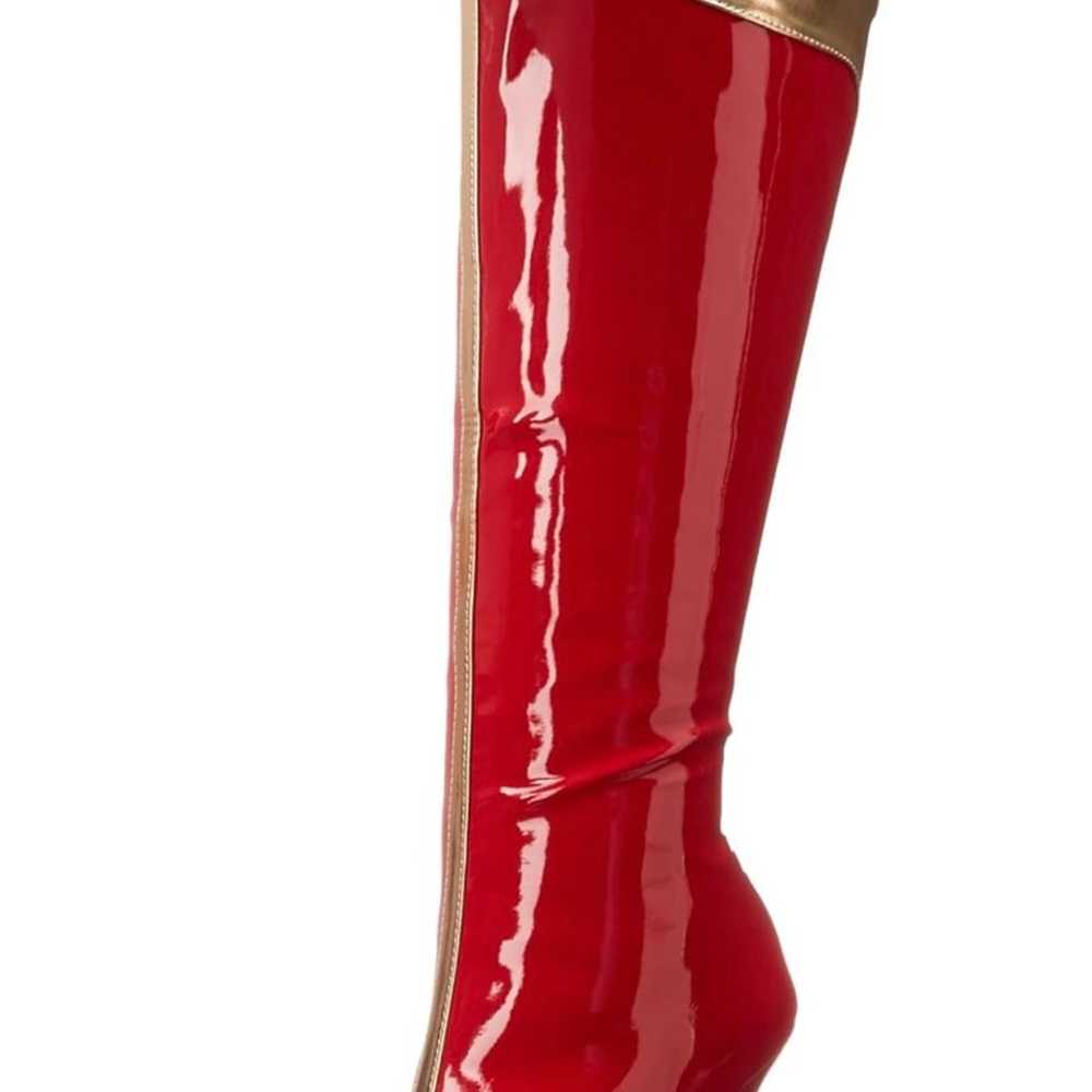 Sexy red gold heel boot - image 1