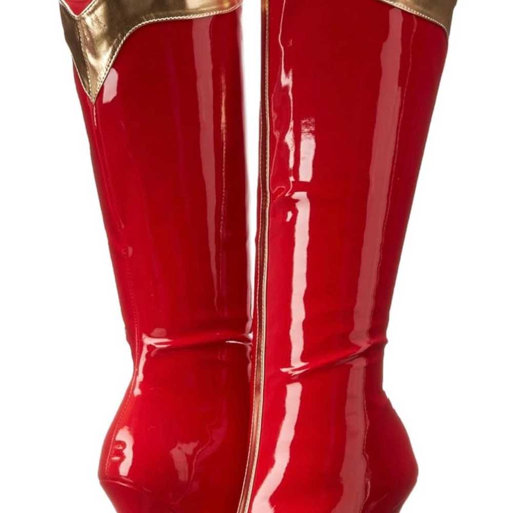 Sexy red gold heel boot - image 2