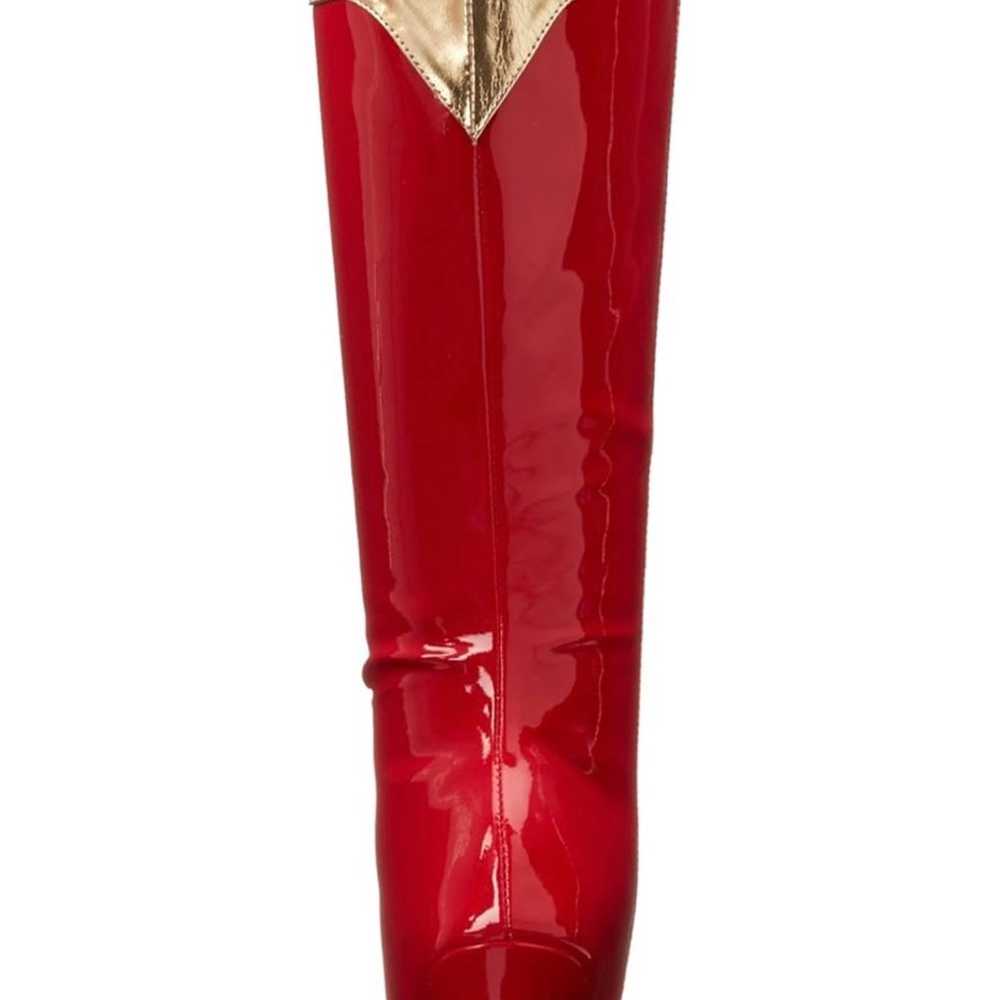 Sexy red gold heel boot - image 5