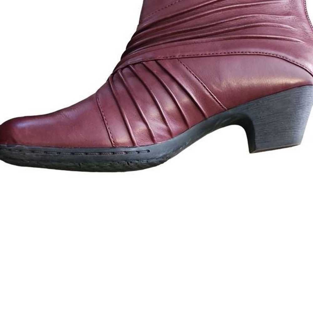 Rocketport Brynn Rouched Leather Burgundy Ankle B… - image 7
