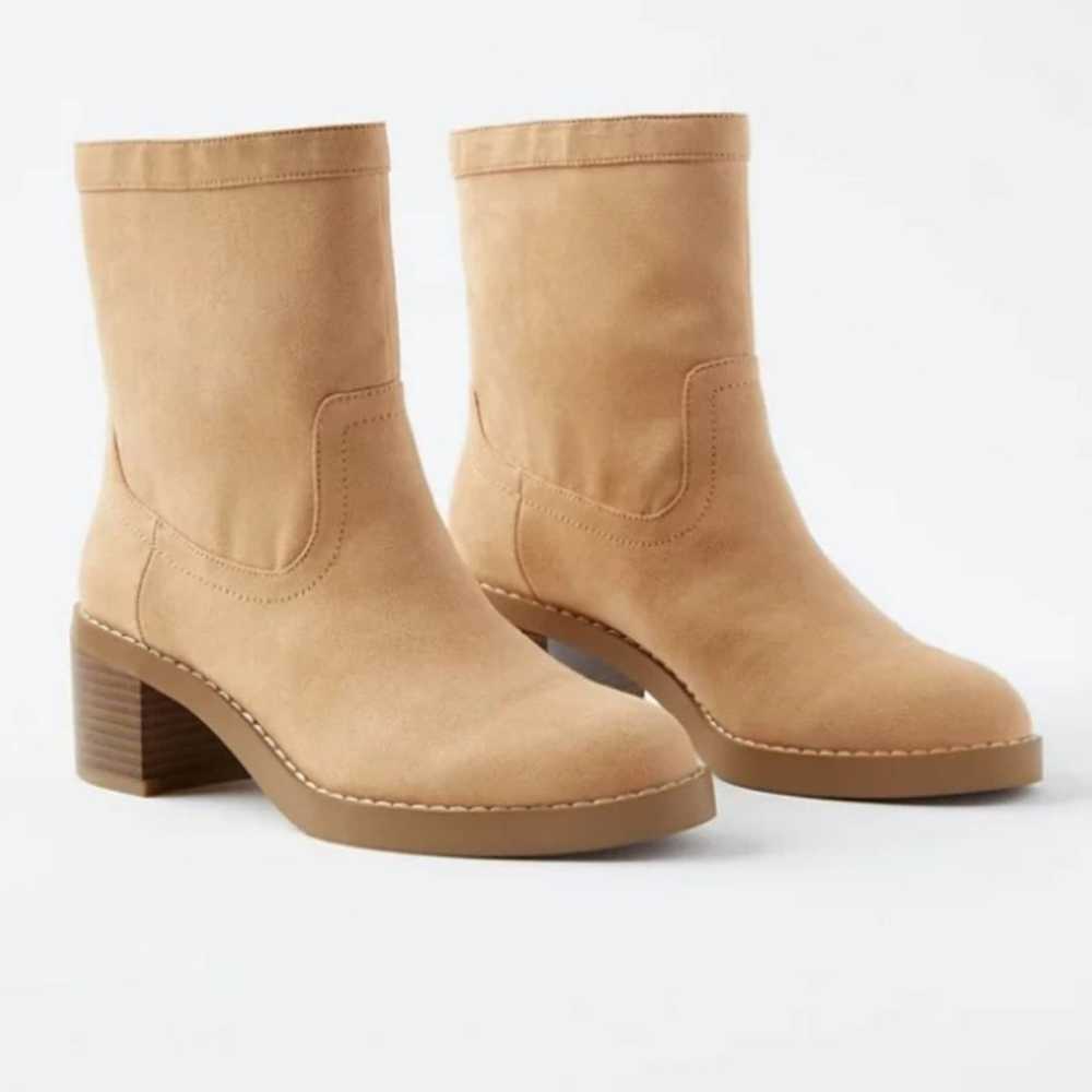 NEW! LOFT Faux Suede High Ankle Boots 10. - image 1
