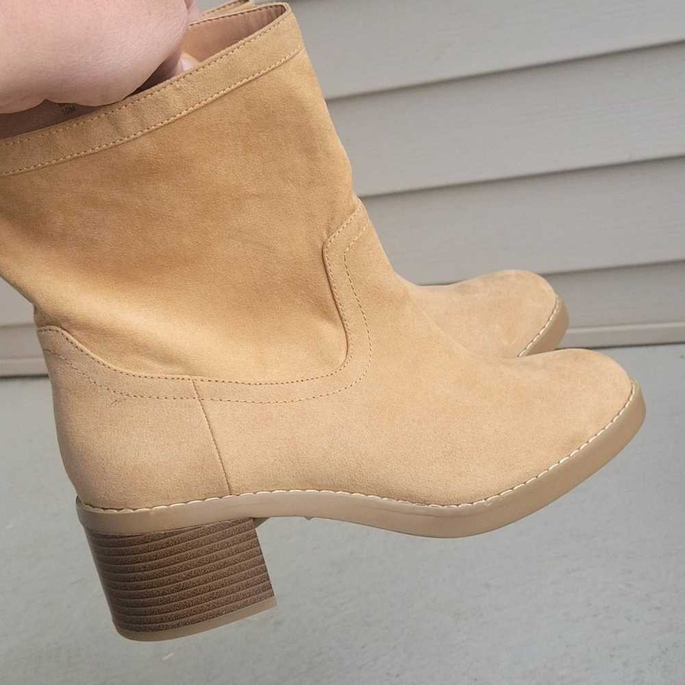 NEW! LOFT Faux Suede High Ankle Boots 10. - image 2