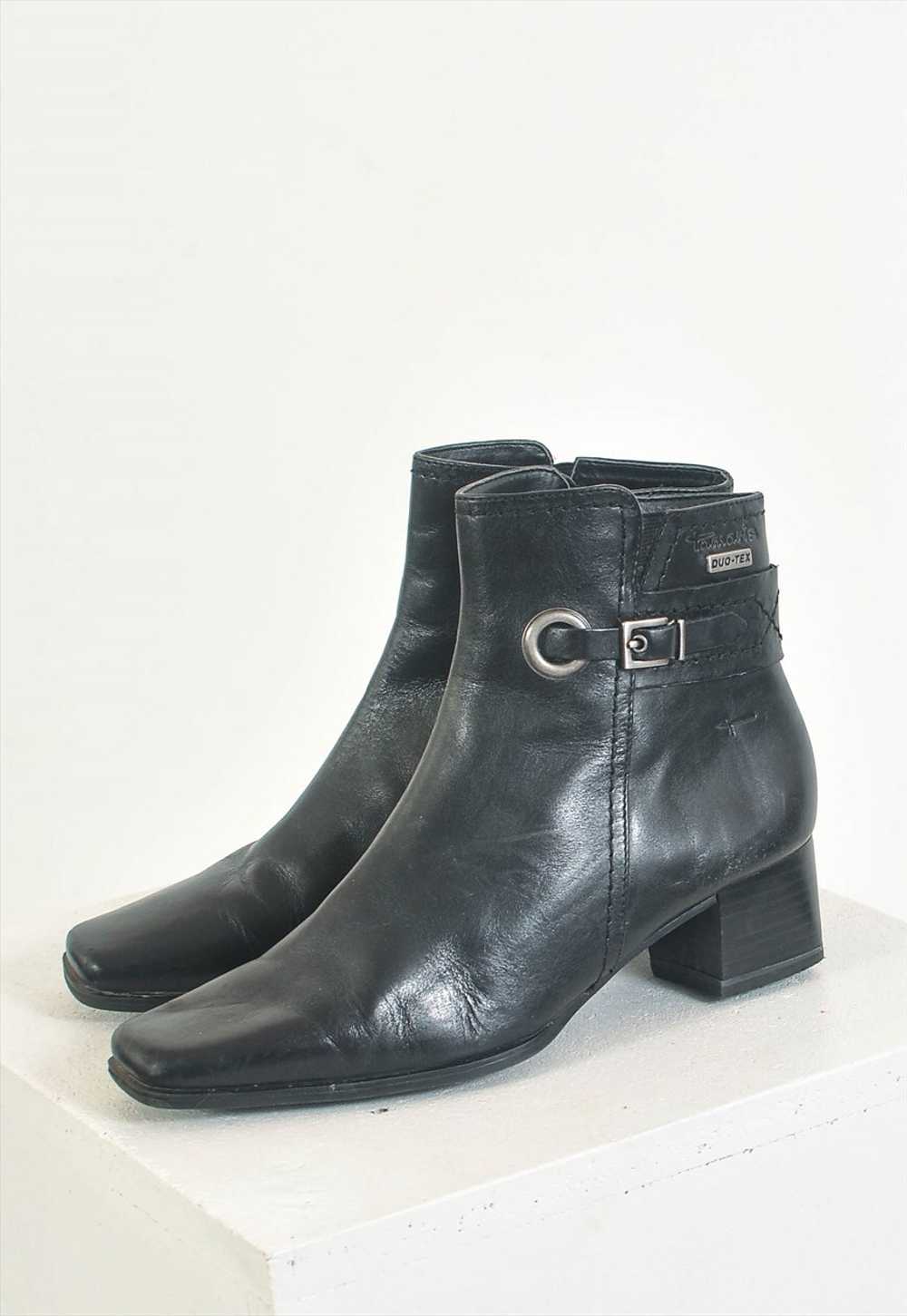 Vintage 00s real leather ankle boots - image 3