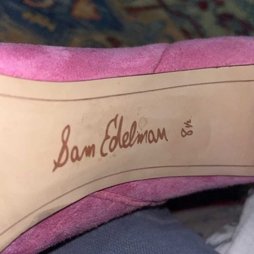 Sam Edelman pink velvet boots - image 2